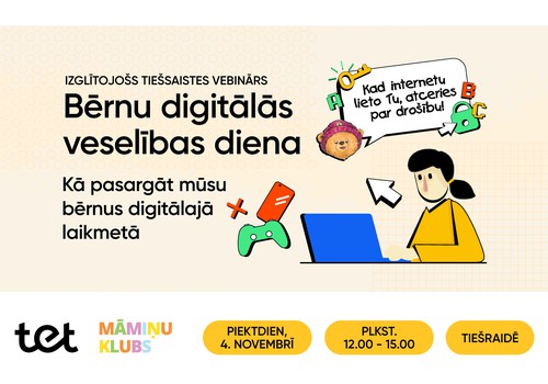 Bērnu digitālās veselības diena: izglītojoša vebināra IERAKSTS