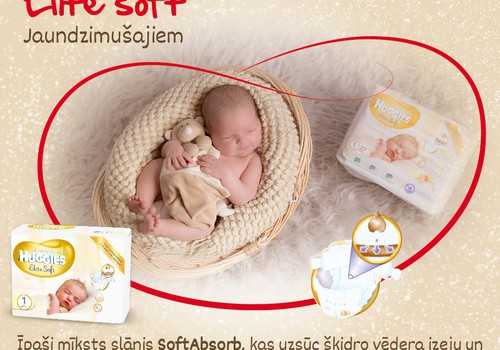 Īpaši mīksts SoftAbsorb slānis jaundzimušo autiņbiksītēs