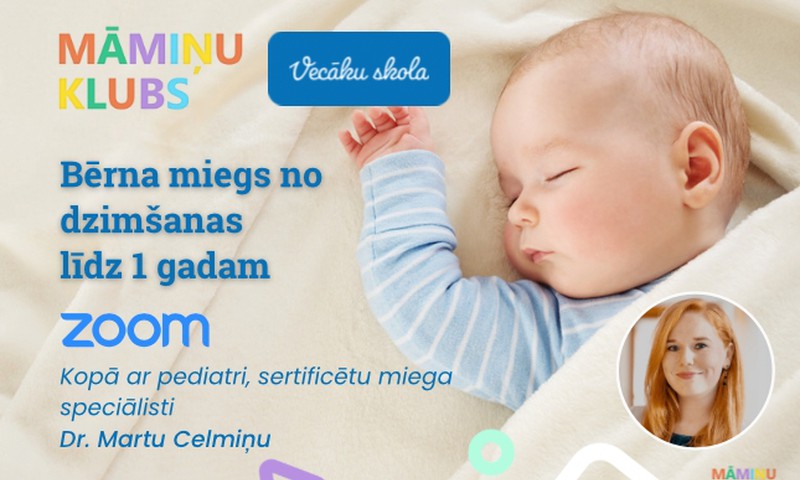 Jauna tiešsaistes lekcija Māmiņu Klubā: Bērna miegs no dzimšanas līdz 1. gadam