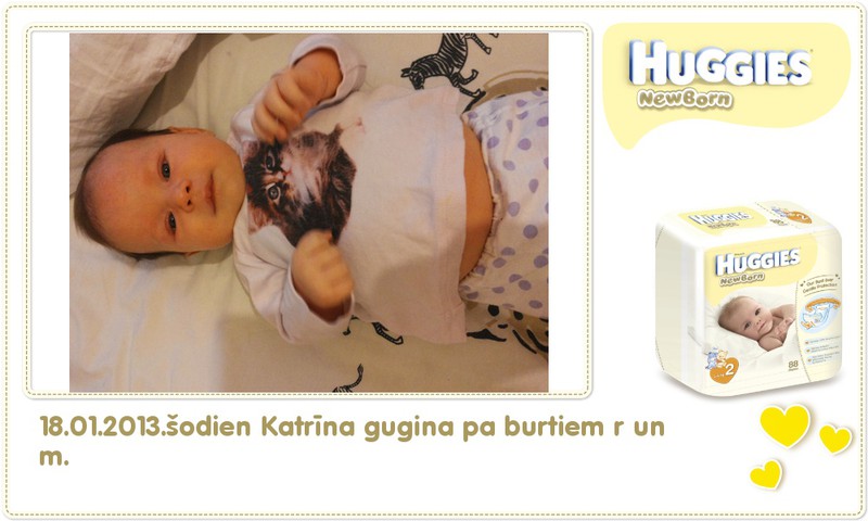 Katrīna aug kopā ar Huggies® Newborn: 84.dzīves diena