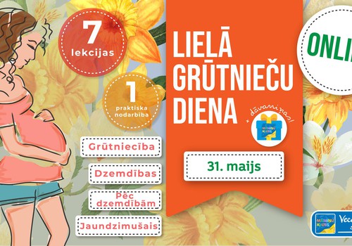 Pirmdien 7 lekcijas par 1 lekcijas cenu Lielajā Grūtnieču dienā + dāvanas visām!