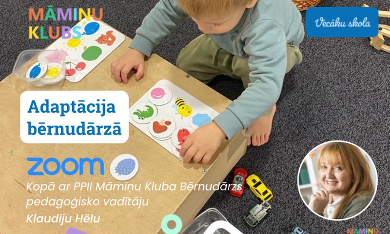 Jauna Klaudijas Hēlas tiešsaistes lekcija Vecāku skolā: Adaptācija bērnudārzā