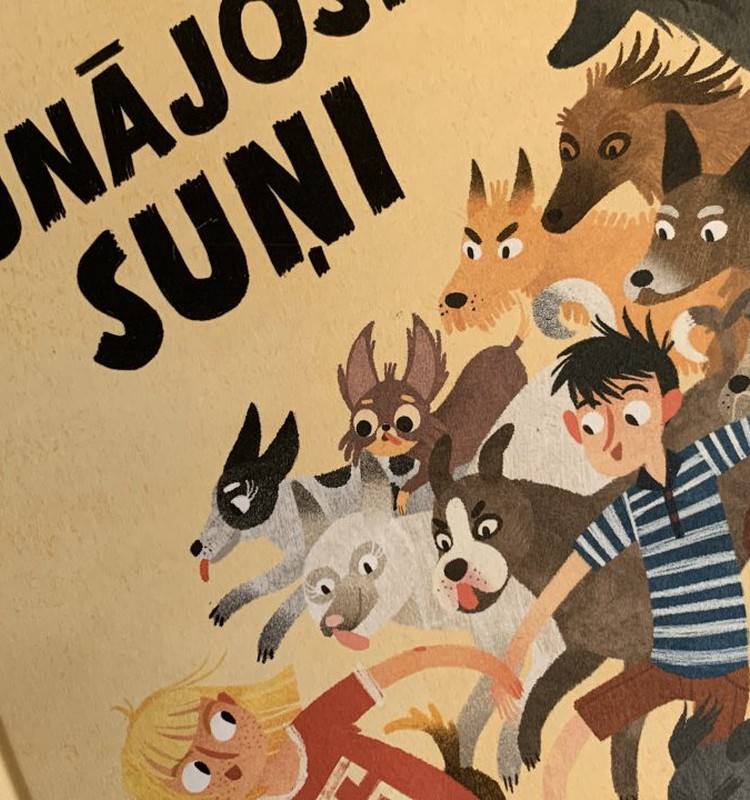 Runājošie suņi - grāmata, kas bērnu aizrauj