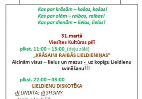 Lieldienu pasākums, kuru apmeklējām kopā.