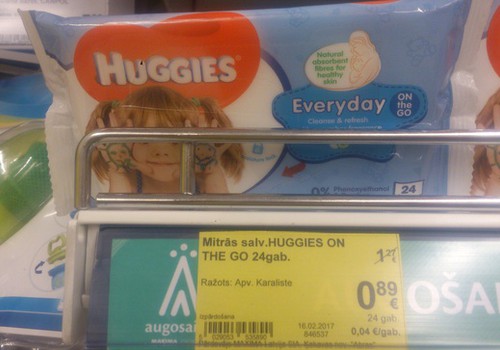 Veikalā Maxima IZPĀRDOŠANA Huggies® On The GO mitrajām salvetēm! 