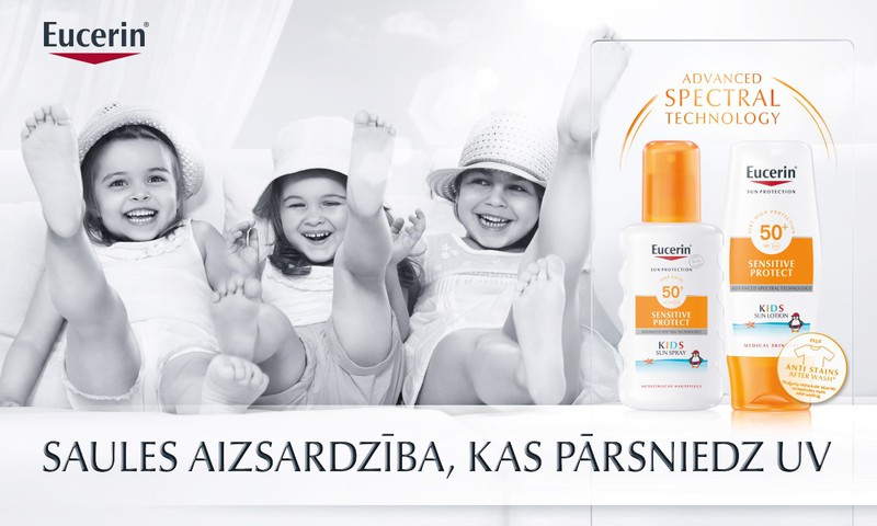 Izmēģini Eucerin sauļošanās līdzekļus bērniem!